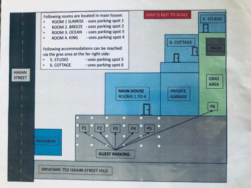 El plano del piso de Hawaiian Ohana Home