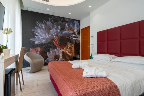 Katil atau katil-katil dalam bilik di Hotel Stella D'Oro