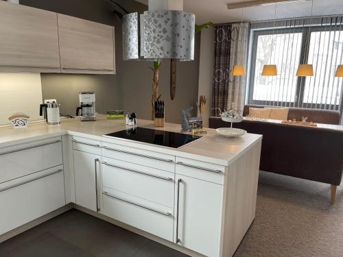 Η κουζίνα ή μικρή κουζίνα στο Monopol Apartments