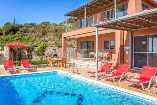 A piscina em ou perto de Giorgio Mounda Beach Kefalonia