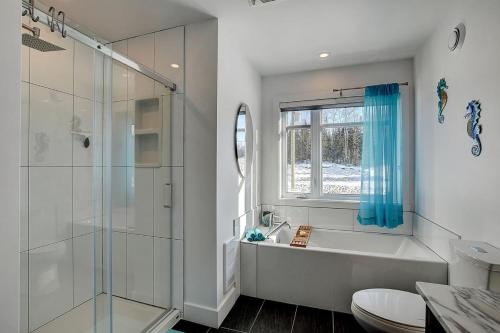 Koupelna v ubytování Chalet Aquila- Bord de l'eau- Ski by Galaxia