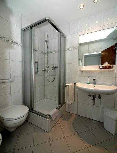 Koupelna v ubytování Hotel Felsenkeller