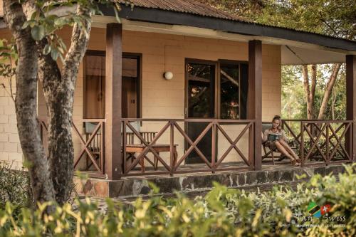 Balkón nebo terasa v ubytování Tan-Swiss Lodge