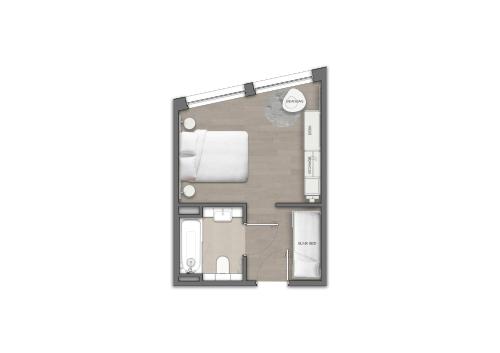 aometric view of a floor plan of aominium at Hex Wildlife Hotel at Yorkshire Wildlife Park in Doncaster