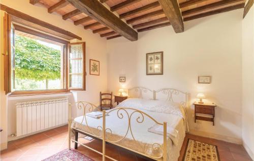 BaccanoにあるLa Spizzica 1のベッドルーム(ベッド1台、窓付)