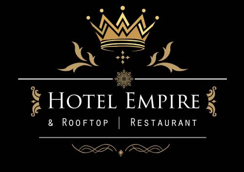 a logo for a hotel empire and rooftop restaurant at Hotel Empire & Rooftop Restaurant in Bhaktapur