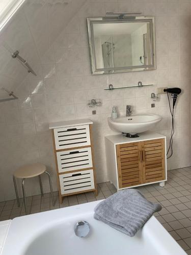 Koupelna v ubytování Ferienhaus Igel