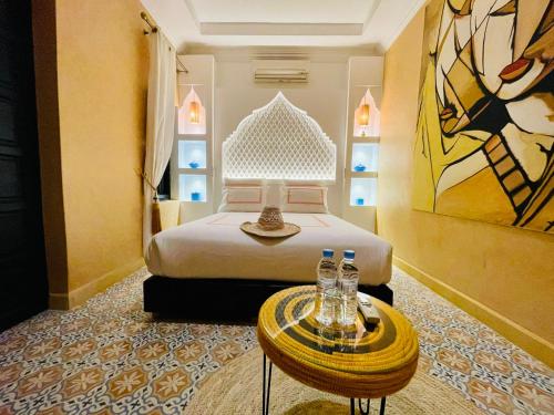 Postel nebo postele na pokoji v ubytování Maison Chafia Boutique Hôtel & Spa