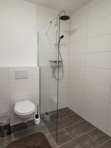 Koupelna v ubytování La Casa Suciu