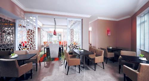 Гостиная зона в Paradox Singapore Merchant Court at Clarke Quay