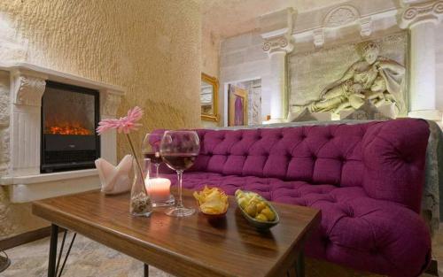 Χώρος καθιστικού στο Arte Cave Hotel