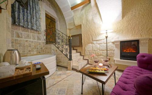 Χώρος καθιστικού στο Arte Cave Hotel