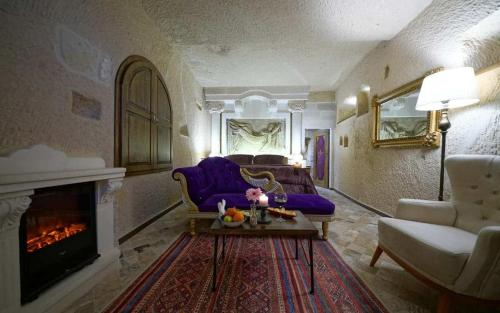 Χώρος καθιστικού στο Arte Cave Hotel