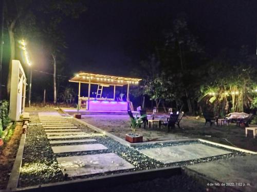 a night view of a playground at night at Hotel Magic Capurganá in Capurganá