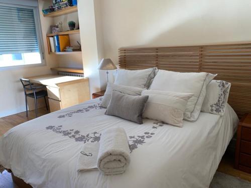 Cama o camas de una habitación en Luxury Aparment in Madrid