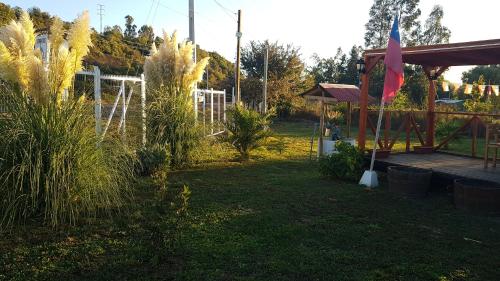 Jardin de l'établissement Cabañas Terra Nova Colbun Machicura