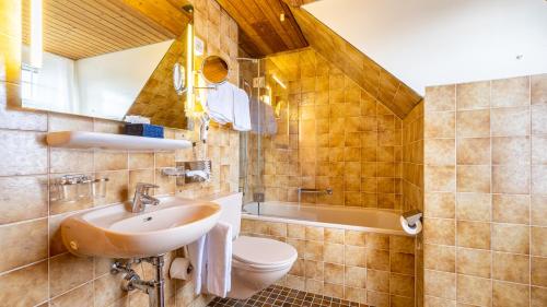 Koupelna v ubytování Hotel Drei Könige Luzern