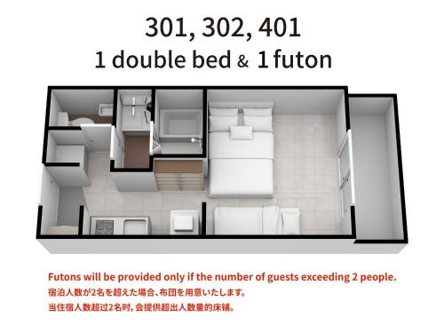 a picture of a floor plan at Good Life Apartment in Naha