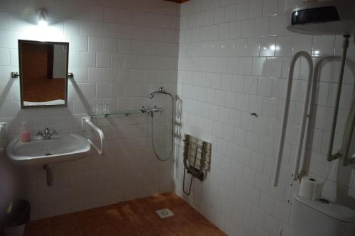 Koupelna v ubytování Pivovarský hotel