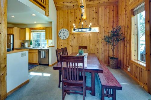 a kitchen with a large wooden table and chairs at Juniper Ridge Chalet at Eagle Crest Resort in Redmond