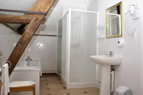 Phòng tắm tại Chambres d'hôtes du domaine de l'Isle