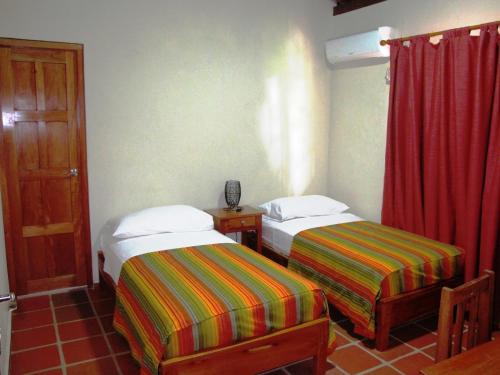 Postel nebo postele na pokoji v ubytování Hotel Iguanito