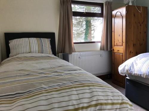 Postel nebo postele na pokoji v ubytování The Lodge @ Caeaugwynion