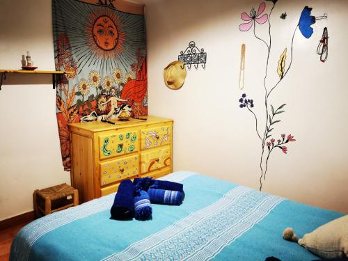 Ліжко або ліжка в номері Tigmi Blue - Imsouane Surf et Océan