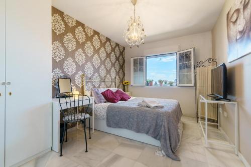 Ένα ή περισσότερα κρεβάτια σε δωμάτιο στο Vista Panoramica