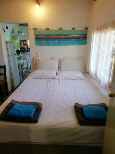 Posteľ alebo postele v izbe v ubytovaní Myrovolos