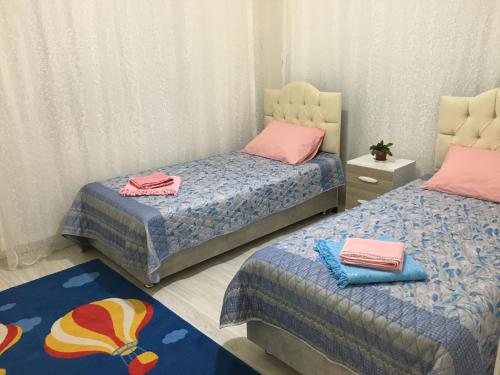 Katil atau katil-katil dalam bilik di Kapukargın apart villa