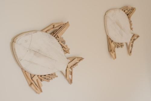 a pair of pierced metal turtles earrings at Les Étangs des Couartes in Saint-Josse
