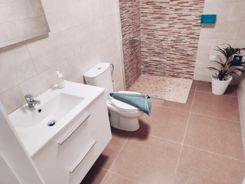 Koupelna v ubytování Casa Felicidad