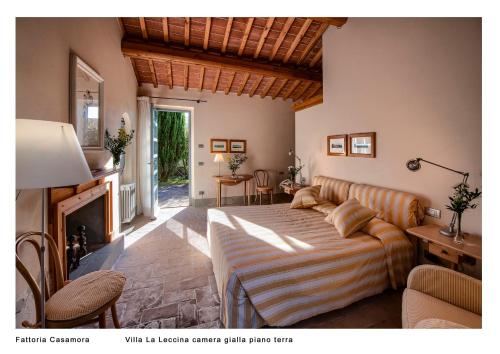 Postel nebo postele na pokoji v ubytování Fattoria Casamora - Villa La Leccina