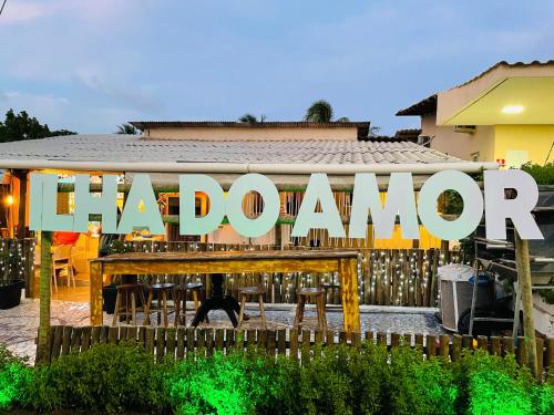 Restaurace v ubytování Hostel Ilha do Amor