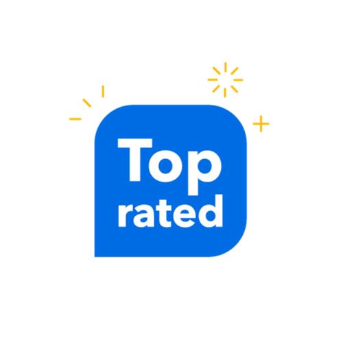 uma janela de classificação de topo azul com a classificação de topo do texto em Matti Beach Town House em Zandvoort