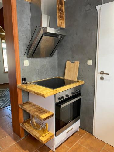 Dapur atau dapur kecil di Ferienhaus am Rachental