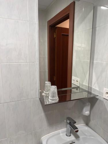 Koupelna v ubytování Hostal Avenida