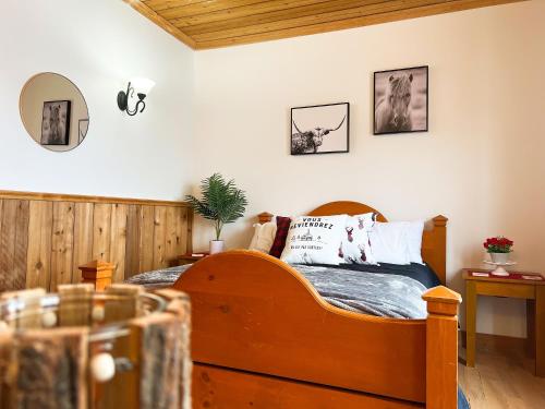 Katil atau katil-katil dalam bilik di Auberge au Poste de Traite
