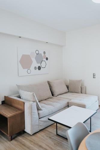 Ruang duduk di Sivota luxury collection