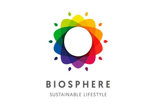 a colorful circle logo with bubbles and dots at Pure Monchique Hotel - Villa Termal Spa Resort - by Unlock Hotels in Monchique