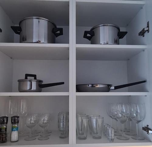 Dapur atau dapur kecil di 61 - Apartamenty Siedlce - Nowy apartament w centrum przy ul 3 Maja 51a