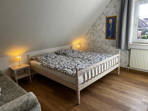 Кровать или кровати в номере Landhaus Muhlenblick, Familie Ehnts