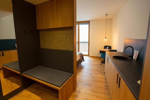 Rieslingquartier - Mosel Wein Hotelにあるベッド