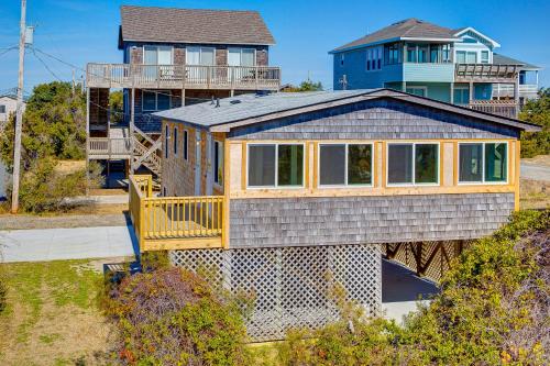 an aerial view of a home with a house at Walk the Plank 876 in Hatteras