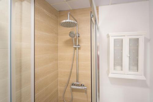 prysznic z głowicą prysznicową w łazience w obiekcie Santiago Premium loft I w Maladze