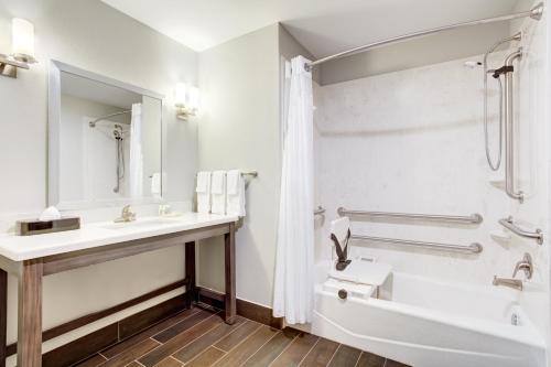 a bathroom with a sink and a tub and a shower at Holiday Inn Lafayette North, an IHG Hotel in Lafayette