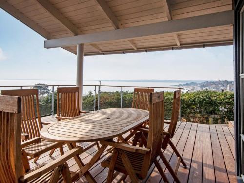 En balkon eller terrasse på 6 person holiday home in Ebeltoft