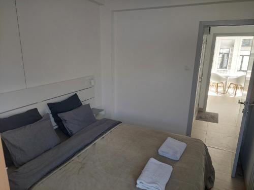 Giường trong phòng chung tại Chez Koen