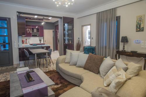 Χώρος καθιστικού στο Efis guest house near Nafpaktos-Fully Equipped Home